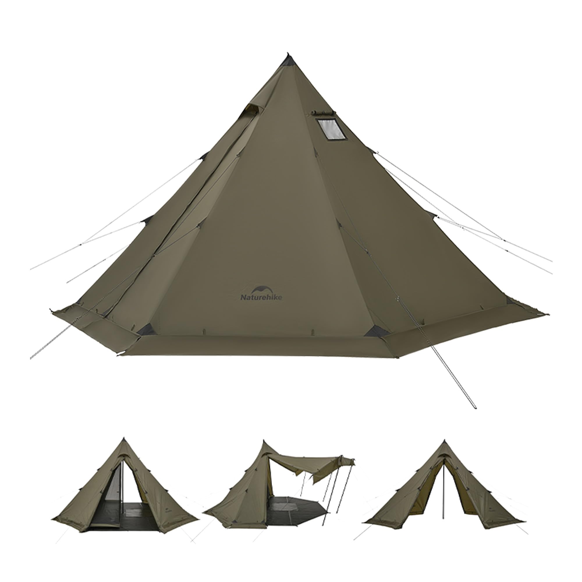 Amazon.co.jp: Naturehike ワンポールテント 難燃材質 煙突穴付き
