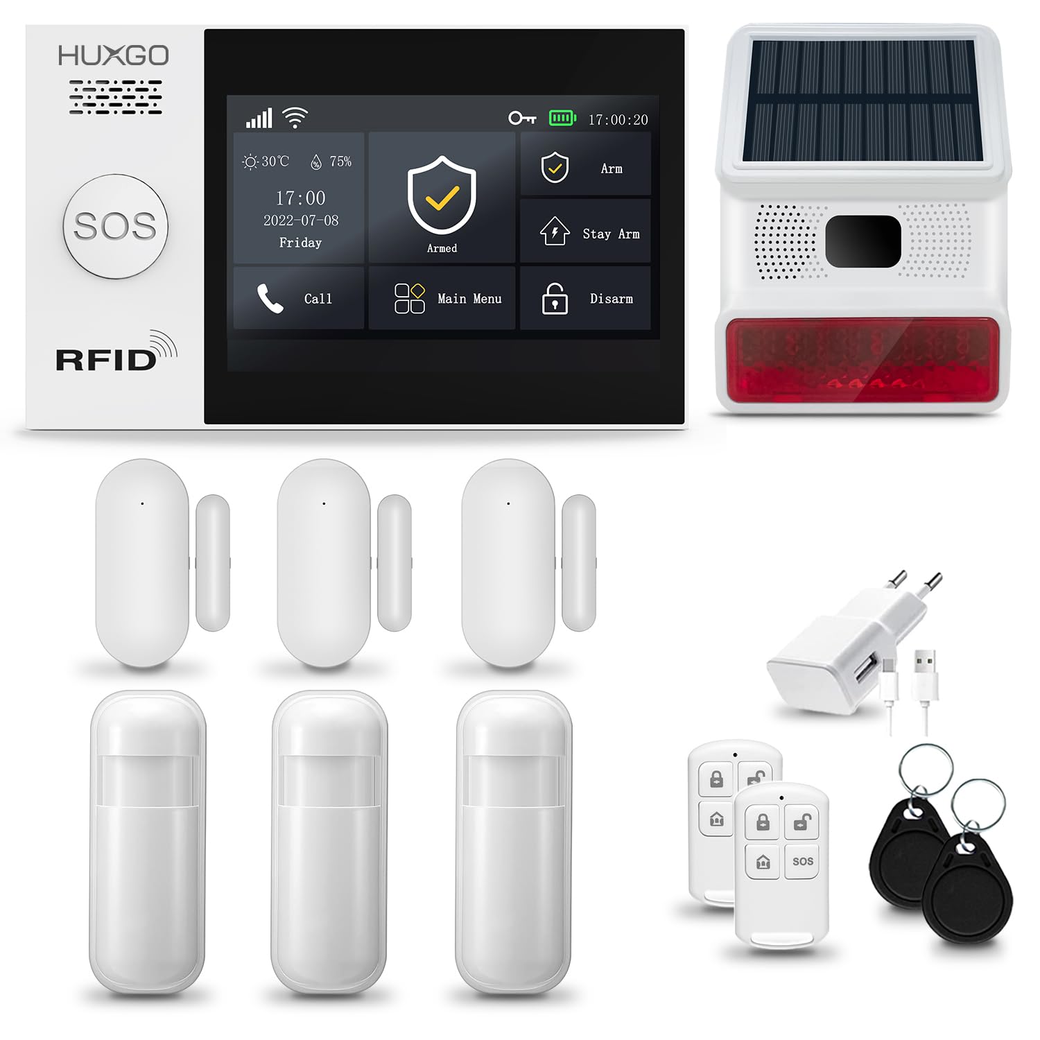 HUXGO HXA007 4G Wireless Home Alarm System Instruction Manual