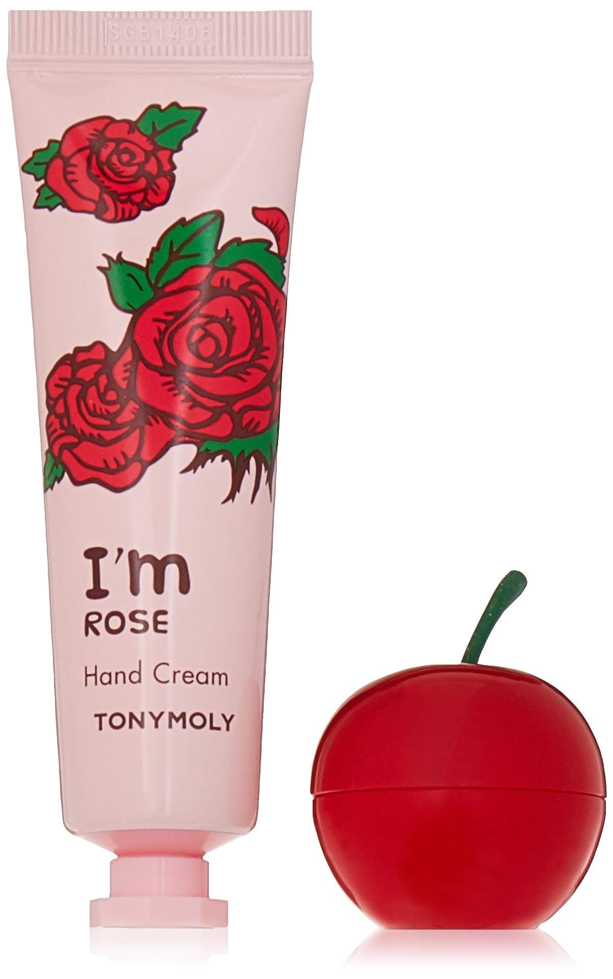 TONYMOLY Rose Hand Cream And Cherry Lip Balm Set