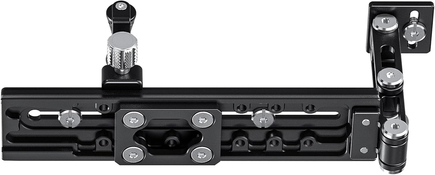 LEOFOTO VR-220 Kit 220mm Adjustable Dual Pivot Universal Long/Tele Lens Support/QR Plate Mount Compatible with Sachtler & Manfrotto