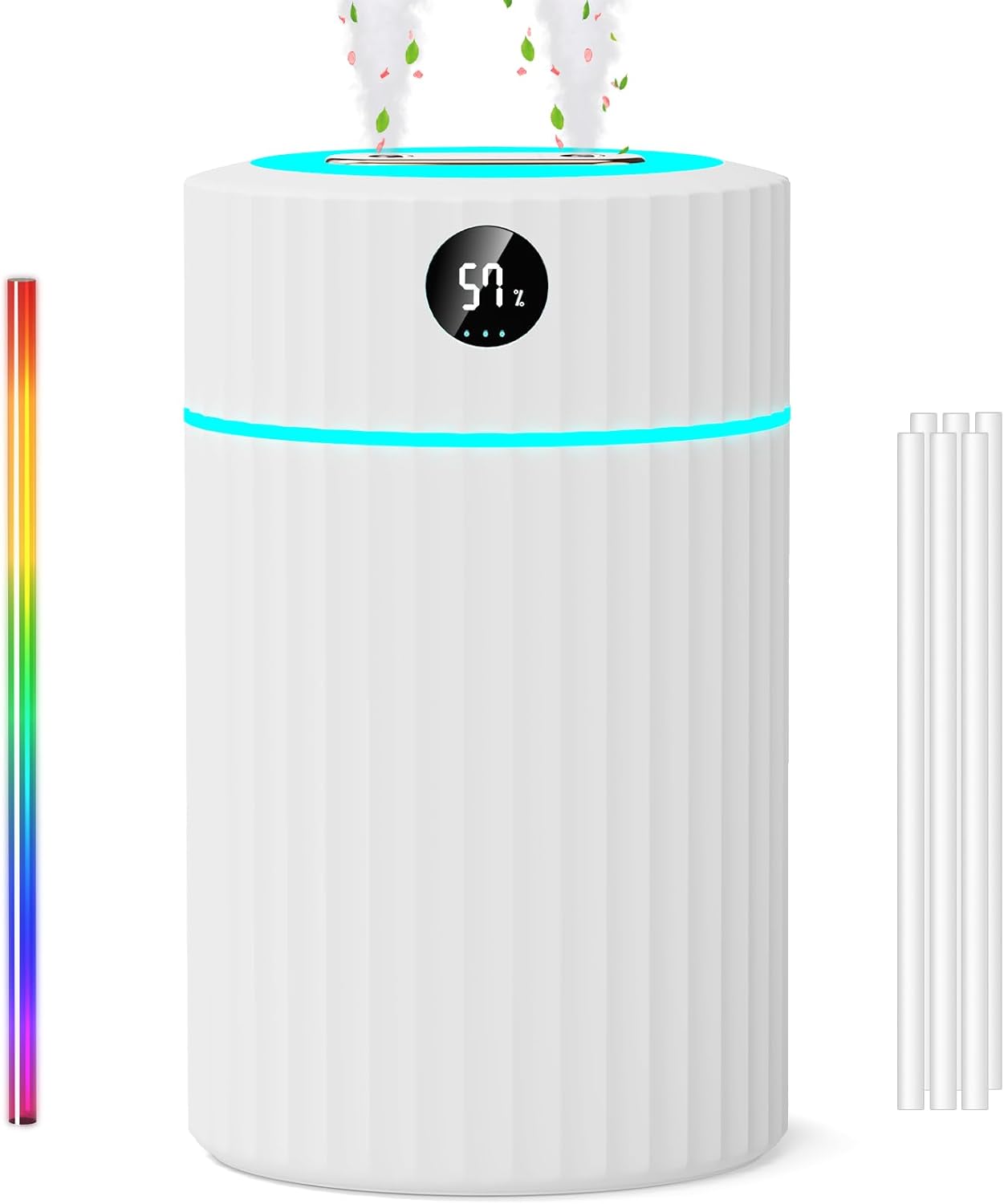 Humidifier Bedroom Double Spray with LED Screen, 36 Hours Quiet