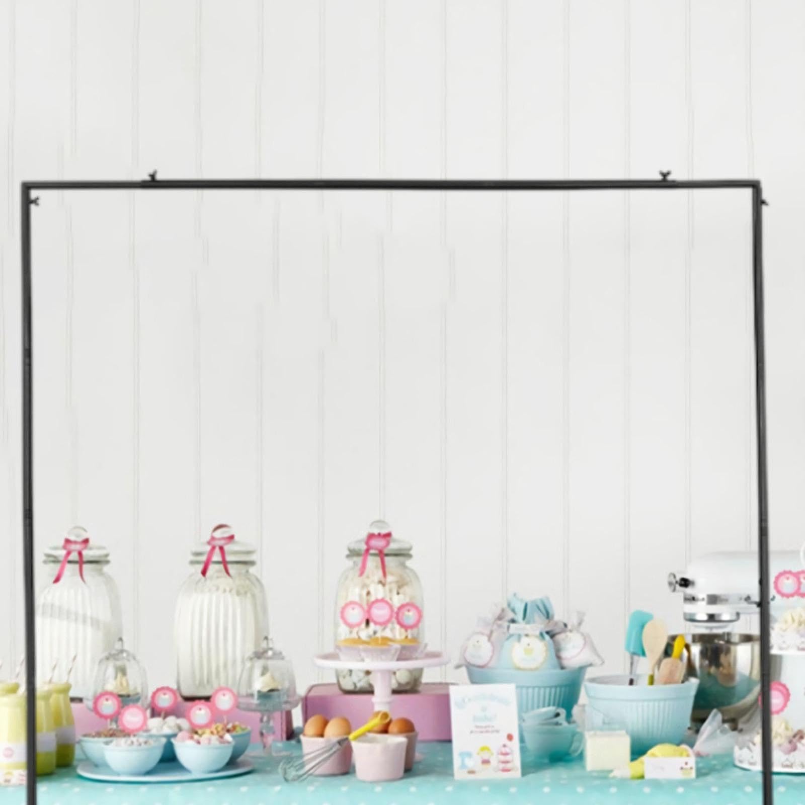Metal Balloon Arch Frame With Clips For Wedding Table Decor,nero