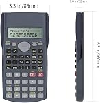 Helect 2-Line Calculatrice scientifique d'ingénierie, adapté à l'école et aux affaires (noir)