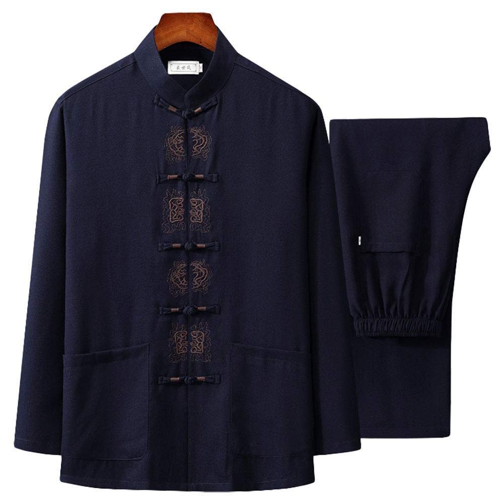 Uniformes de Tai Chi azul talla L: traje tradicional chino de artes marciales