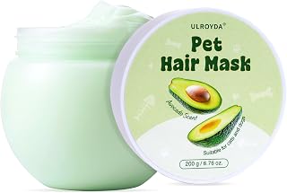 Ulroyda Dog Conditioner Detangler: Shea Butter & Olive Oil for Dry Skin, Dandruff, Shedding Control - Soft Shiny Fur 6.76oz