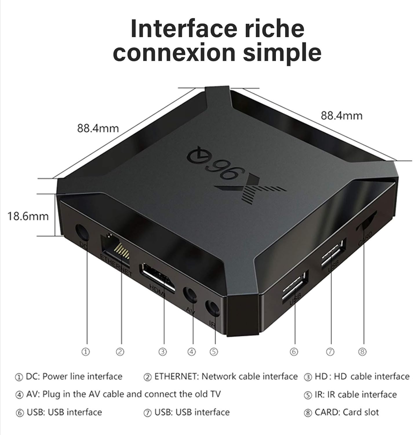Box Android TV 4K X96Q Android TV Box 2GO RAM 16GO ROM Box Android 10.0 Wifi 2.4G H313 Quad Core X96Q Mini Multimedia Player x96q Android TV Box