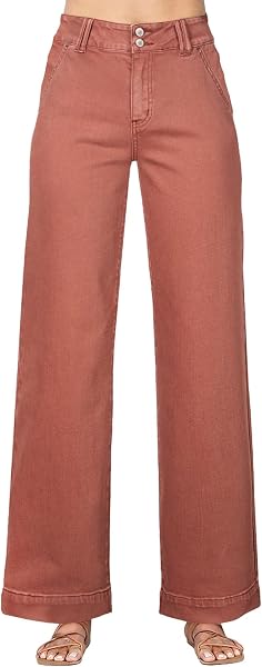 Astylish Women's High Waisted Wide Leg Straight Jeans