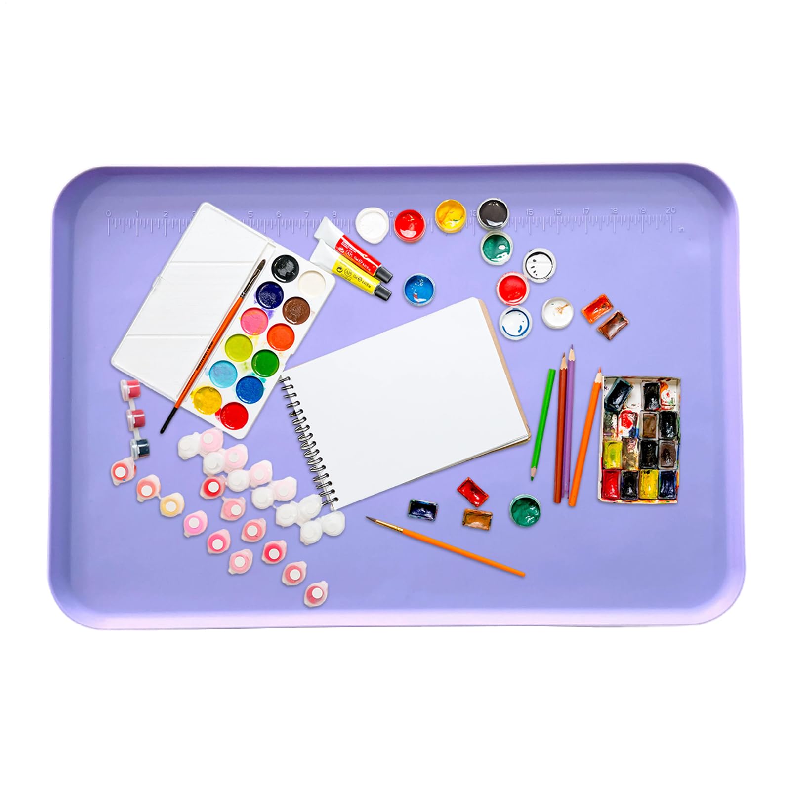 Tapis de peinture en silicone 61x40 cm lavable et anti-débordement