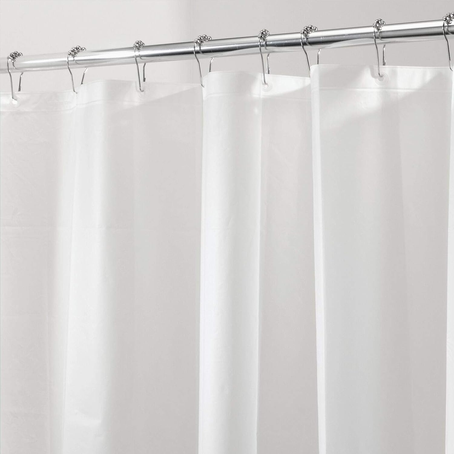 iDesign PEVA Shower Curtain Liner, Plastic Shower Curtain for use Alone
