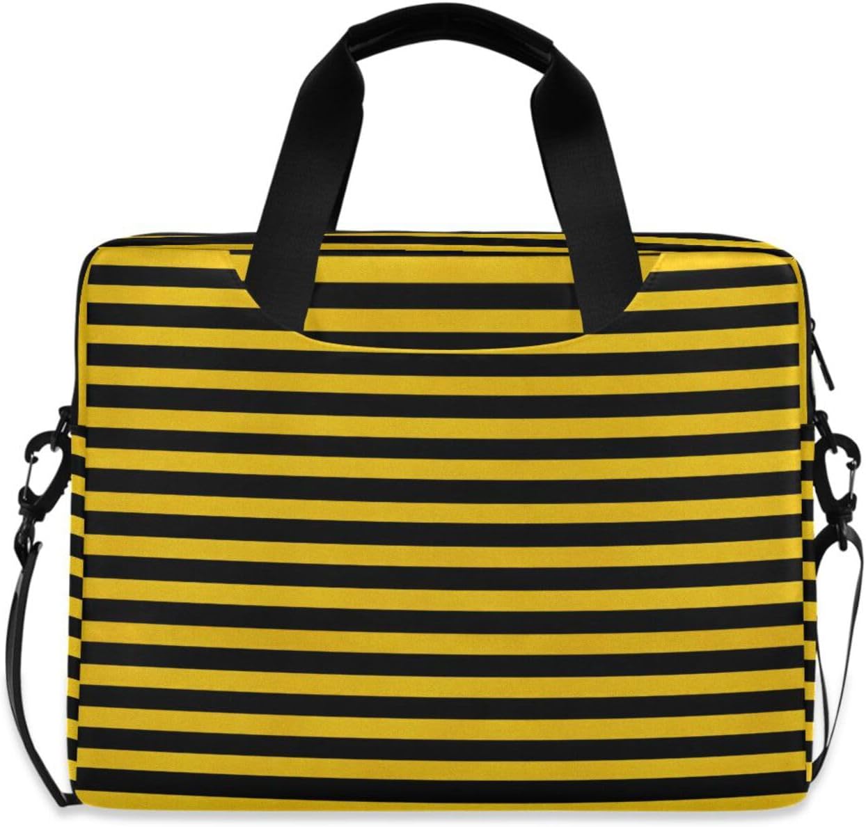 Laptop Sleeve Case 15-16 Inch Soft Lining Sleeve for Laptop Funny Striped Gold and Black Tablet Briefcase Carrying Bag for Work Journey