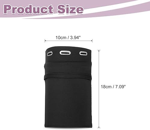 Miniatura 2 de PATIKIL Funda universal para brazalete para correr de 6.69 x 3.94 pulgadas, con bolsillo con cremallera para auriculares llaves, tarjetas de