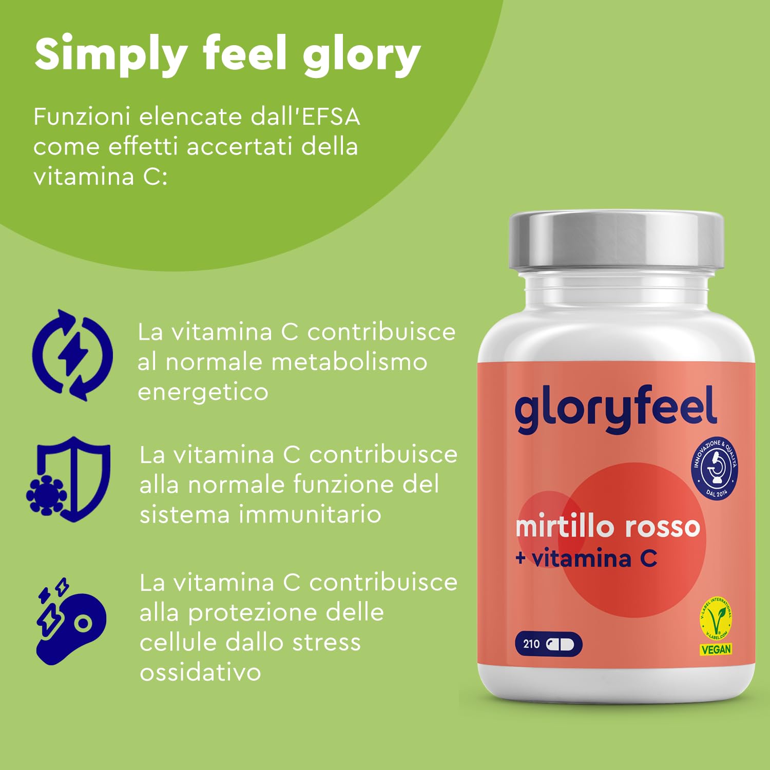 Cranberry Capsule, per il Benessere delle Vie Urinarie, Scorta 7 Mesi, 210 Cranberry Capsule con Estratto di Mirtillo Rosso + Vitamina C, Integratore ad Alto Dosaggio, Vegan