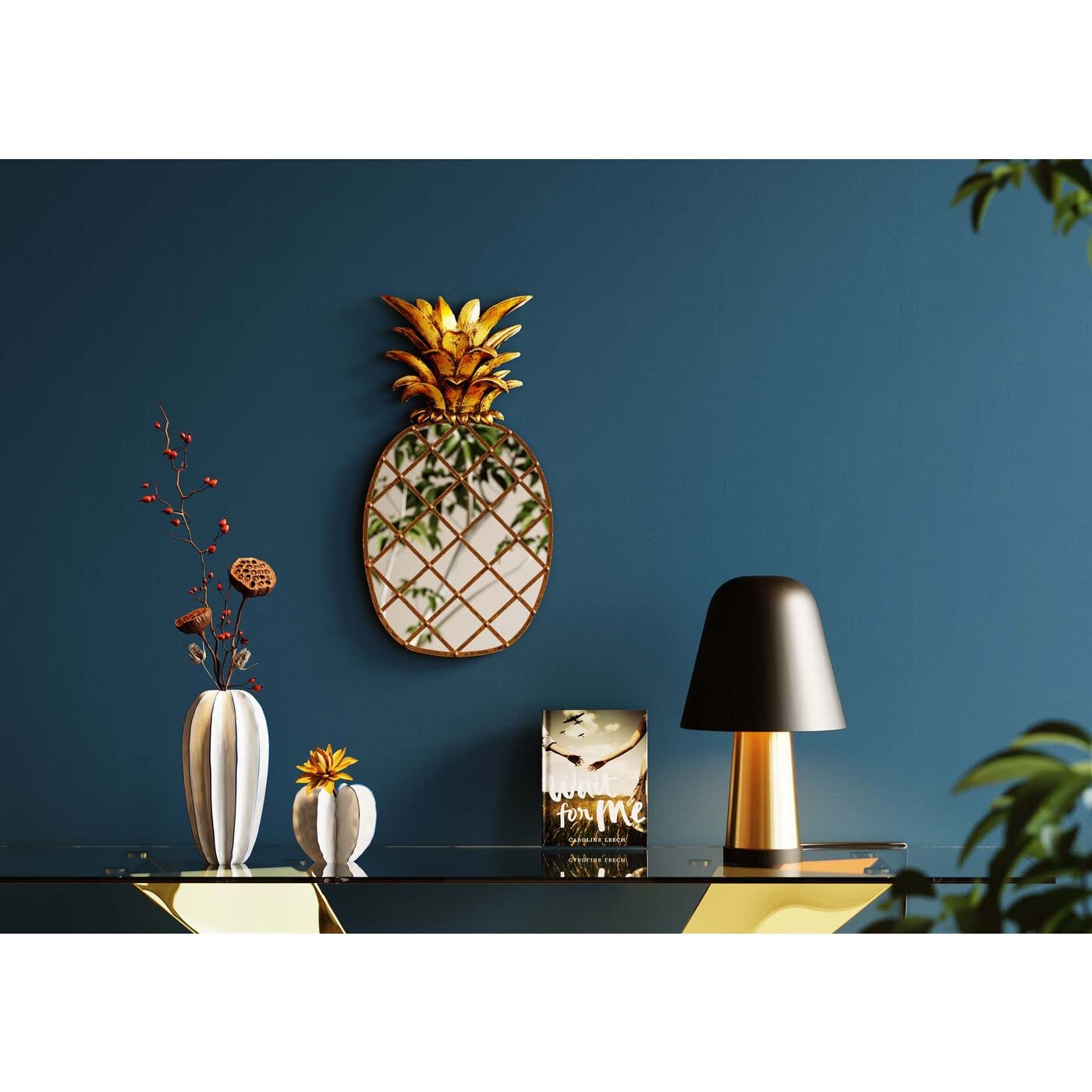 KARE Design decorazione da parete Hummingbird Mirror, vetro/specchiato, colobrì, decorazione casa, stile tropicale, uccello, 51x60cm (A/L)
