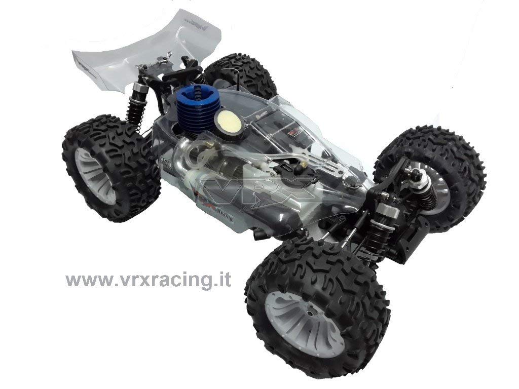 VRX Bugster N2 1/10 off-Road con Motore a Scoppio Go.18 Cambio 2 Marce Radio 2.4GHz Fly Sky 4WD RTR