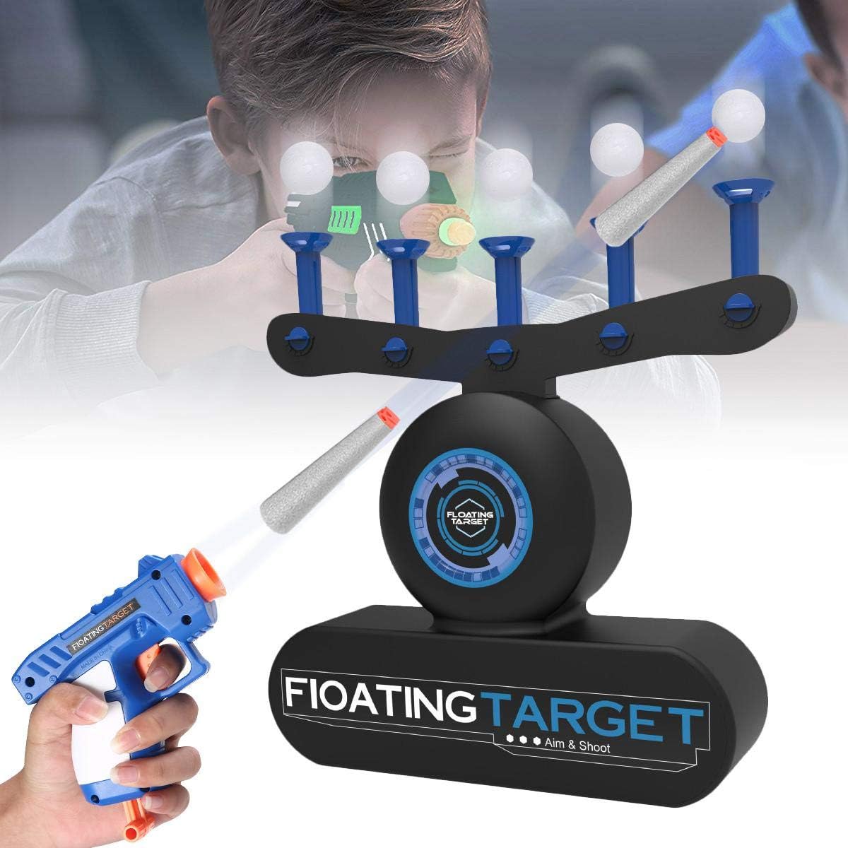 MOGOI Hover Shot Floating Target Game,Kids Targets Shooting Game,Target Practice Toys with 10 Foam Darts Blasters &10 Soft Floating Balls &2 Blaster Guns, Space Guns Toy for Kids Adults