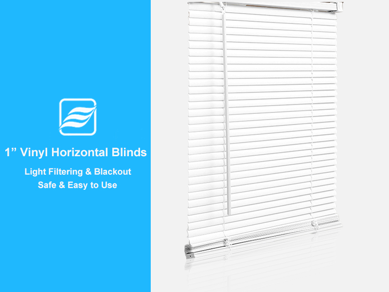 Amazon.com: Changshade Cordless 1” Vinyl Horizontal Mini Blinds