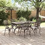 Garten Essgruppe Aluminium Bronze 7-teilig