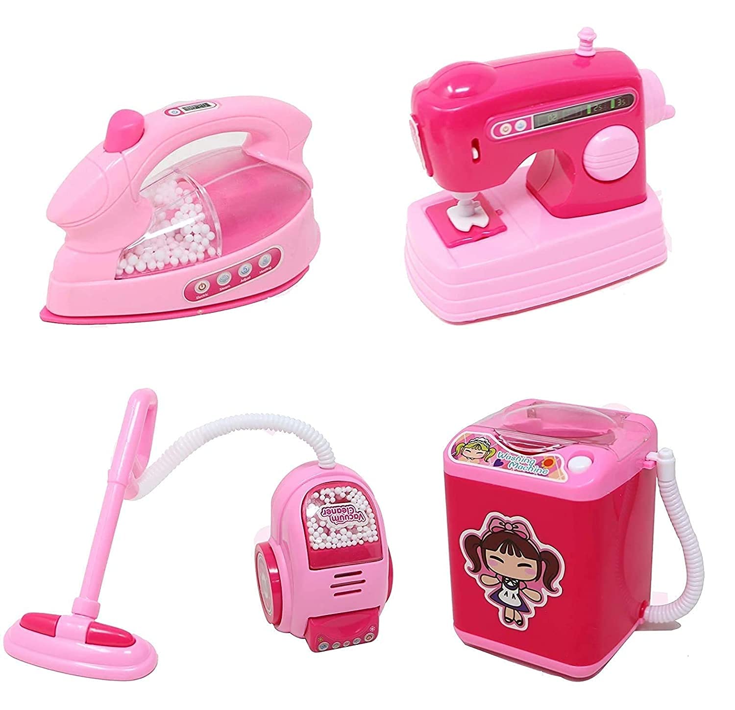 Globular 4 in 1 Appliances Toy Working Household Toy Set Children Girls (Includes - Washing Machine Cleaner, Sewing Machine, Iron) Birthday Gift Toy(Random Design Send), Multicolor (BT-12YO) (B09CNQK86L) Amazon Price History, Amazon Price Tracker