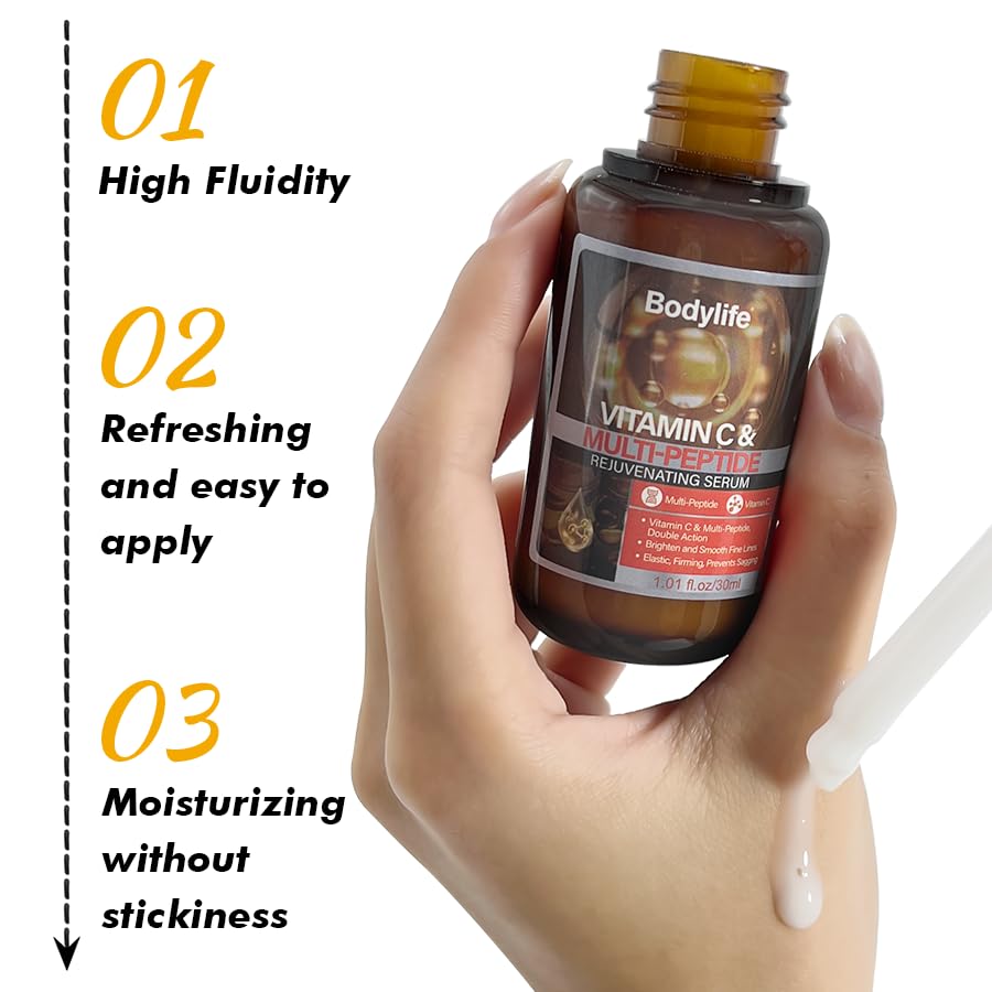 Miniatura 4 de Suero facial multipéptido para antienvejecimiento con aumento de colágeno, reduce las arrugas suero hidratante facial, con acetil hexapéptido8,