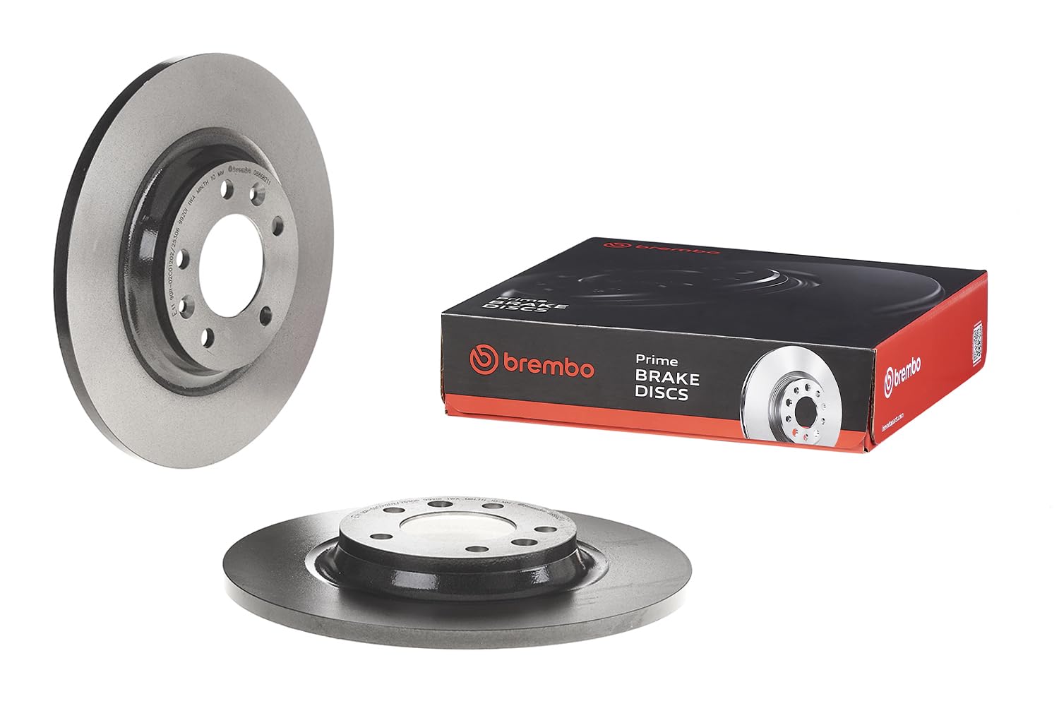 2x Brake Discs Pair Solid fits CITROEN C5 1.6 Rear 2009 on 290mm Set Brembo New