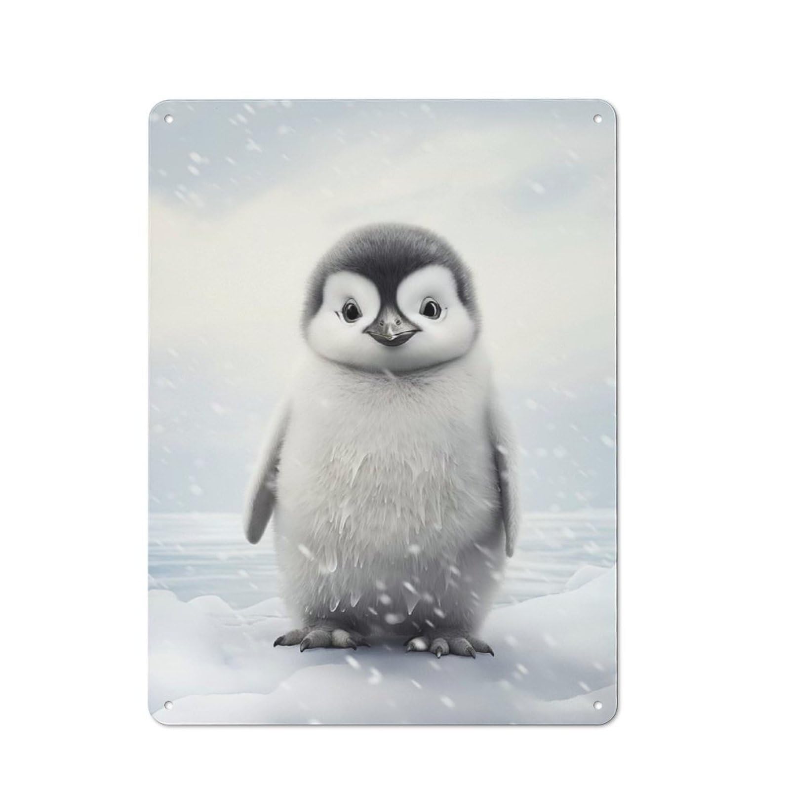Junmoney Style-3 Cute Penguin Chick Vintage Tin Sign 40X30cm For Lounge Or Reading Corner, For Reading Corner Decorators