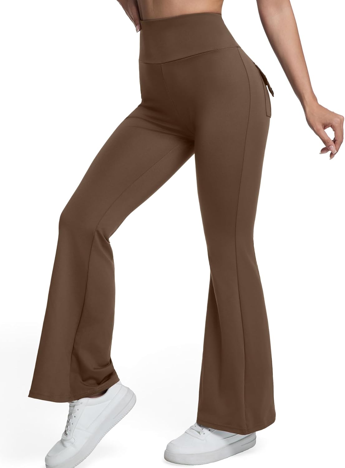 Flare Leggings with Pockets for Women Scrunch Butt Lifting Gym Workout Leggings High Waist Yoga Pants - Image 4