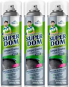 Kit 3 Spray Limpa Grelha Uso Geral Desengordurante Gordura 300ml Super Dom