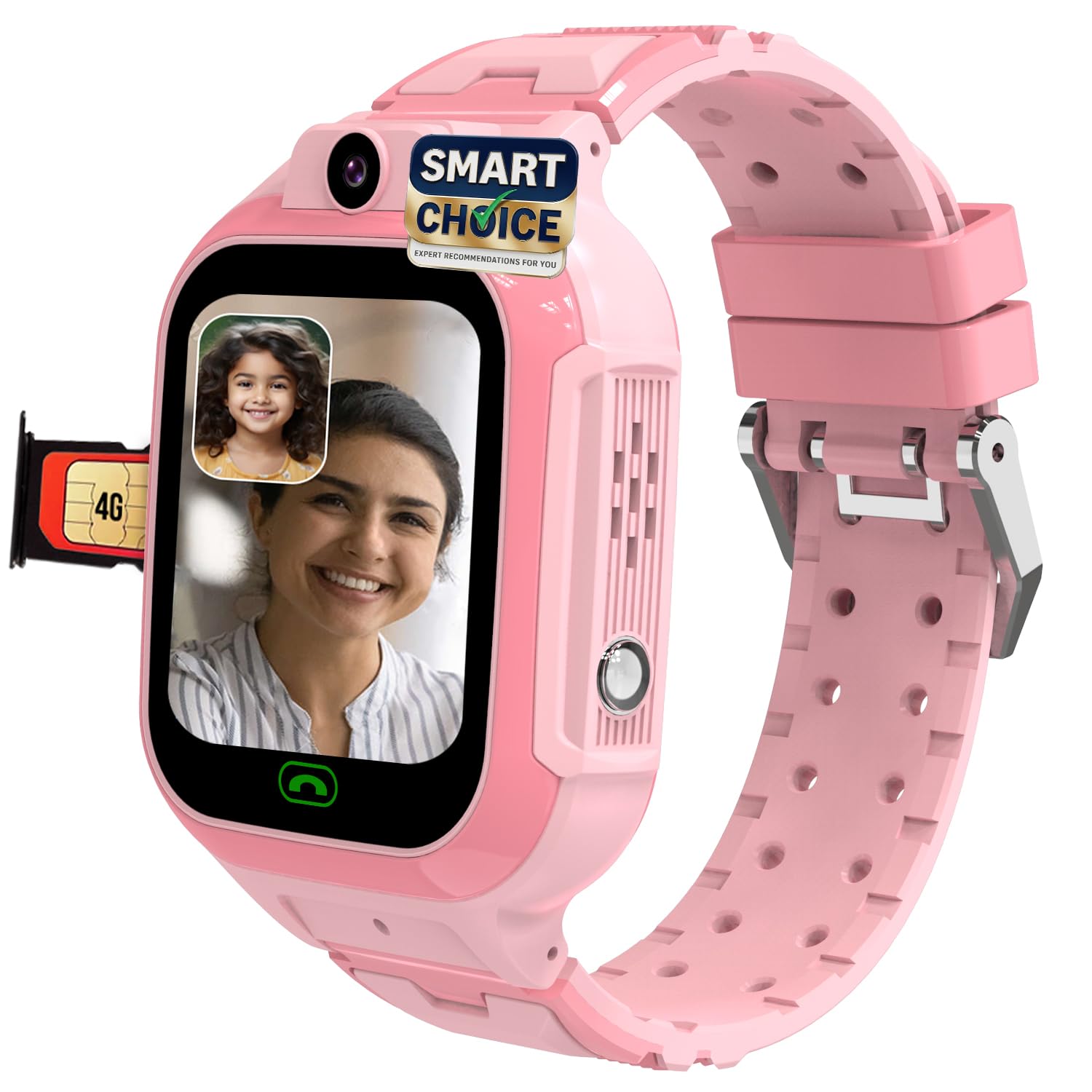 sekyo 'Carepal Pro' Smartwatch for Kids, Boys, Girls | Kids Smart Watch with Video Calling | Precise GPS Location, Habit Building | 4G/5G Sim Card, Games, Pedometer, Camera, SOS | App Control- Pink-image-45