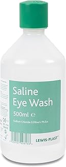 Lewis-Plast Saline Eye Wash Solution, 500ml Bottle for Safe and Effective Eye Care