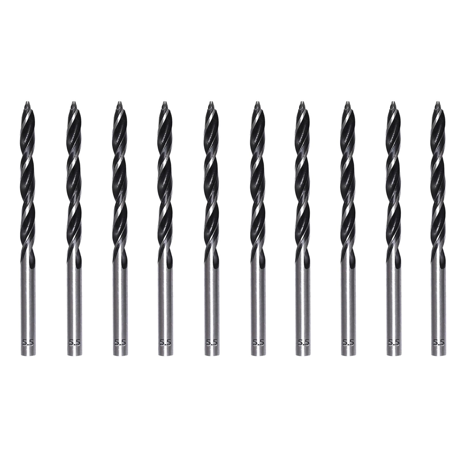 Foyscr 10 Piece 5.5mm Brad Point Wood Drill Bits, Professional Carbon Steel, Clean Efficient Drilling โ image 1