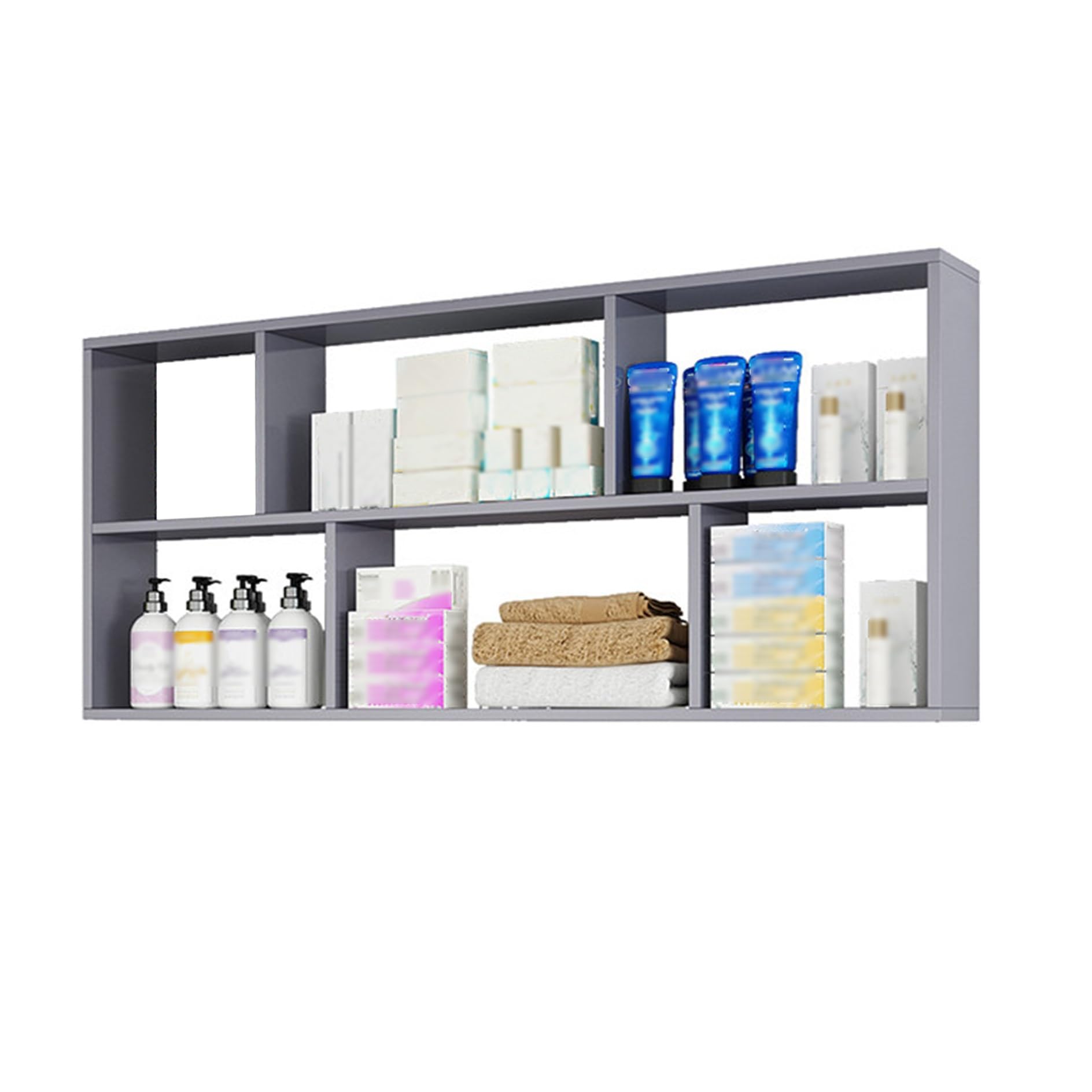 Armario de almacenamiento montado en la pared, estantes flotantes, organizador para barberías y spas de belleza, estante versátil para sala de estar, dormitorio y cocina