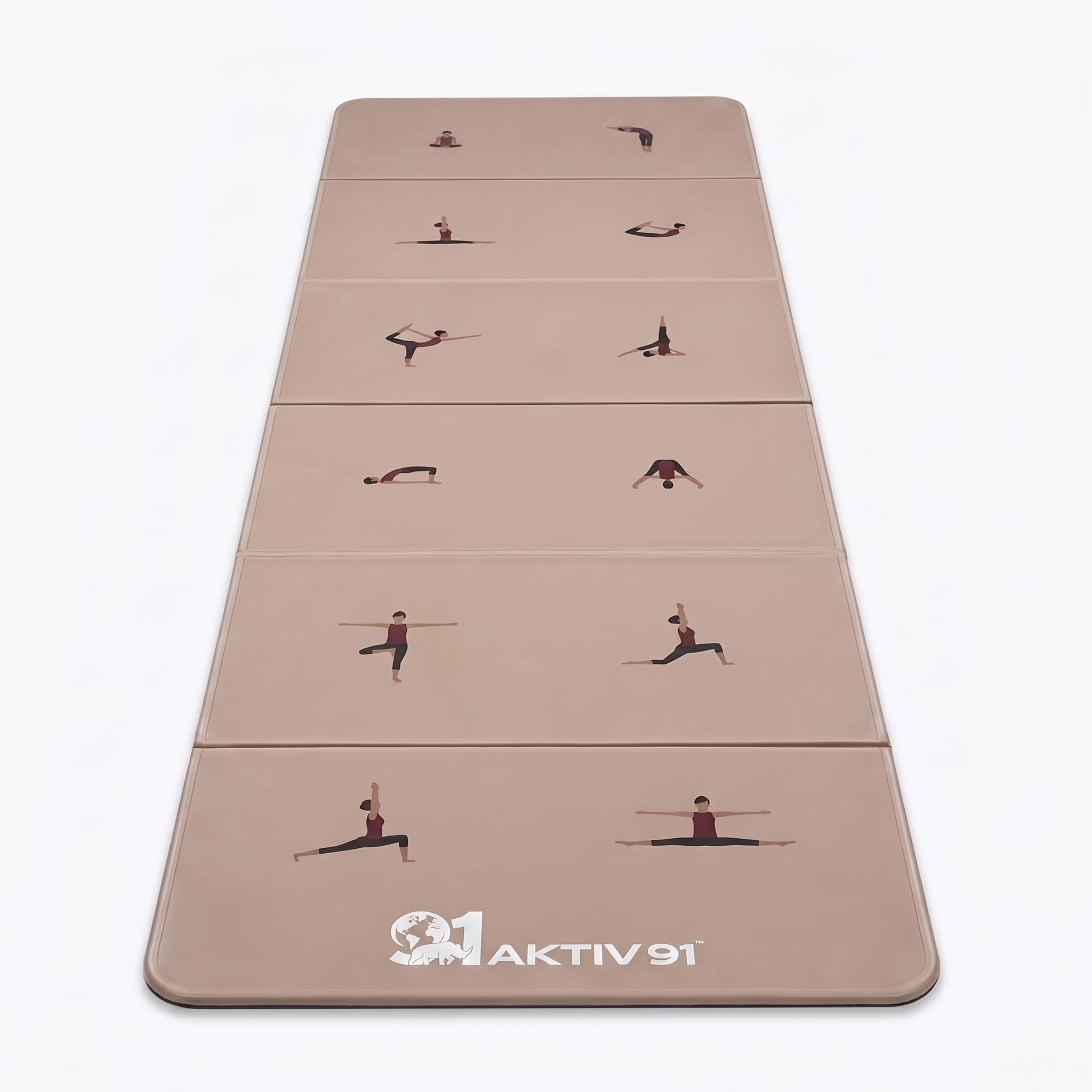 MAT-ULTRA 6-Fold Foldable POE 10mm Yoga and Pilates Mat (Brown) | POE 10mm Mat-image-9