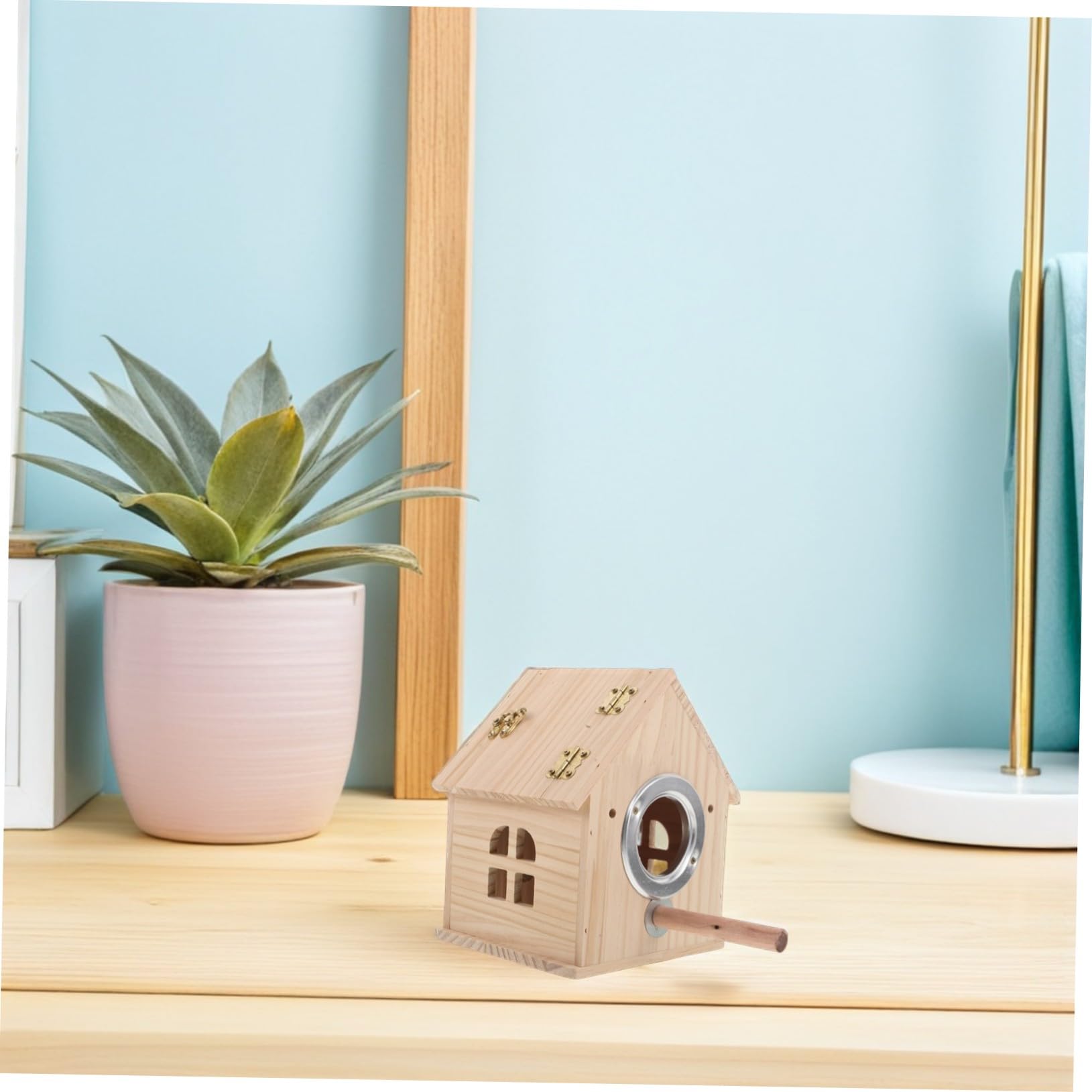 ifundom Wood Bird Breeding Box in con Accesso Facile e Chiusura per Pappagallini Cocorite Calopsitte e Uccelli Selvatici Dimensioni per Nido Confortevole e Pulizia