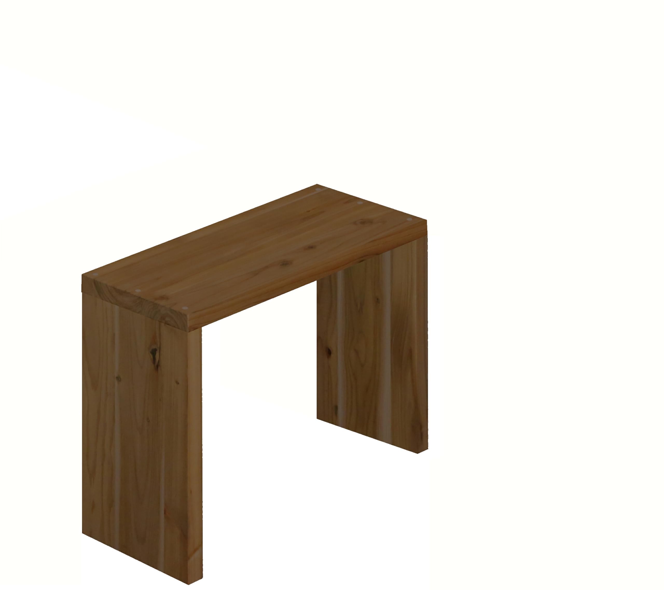 サイズオーダー可！●超ワイドラックW114●ナチュラルブラウン無垢材●受注製作 Amazon｜WOODPRO コの字 シェルフ 幅59cm 高さ40cm 奥行20cm マロン色
