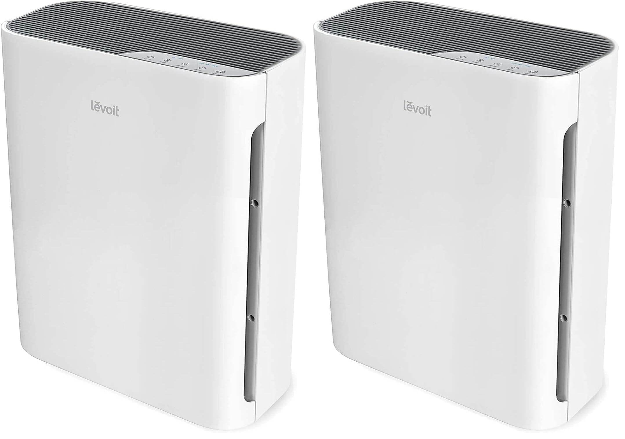 LEVOIT Air Purifier for Home Bedroom,Quiet Clean with Washable PreFilter for Dander,Smoke,Dust,Pollen,AHAM Verifide,Odor Eliminators, Medium Sized Rooms,Pet Hair Remover,Vital 100,White(Pack of 2)