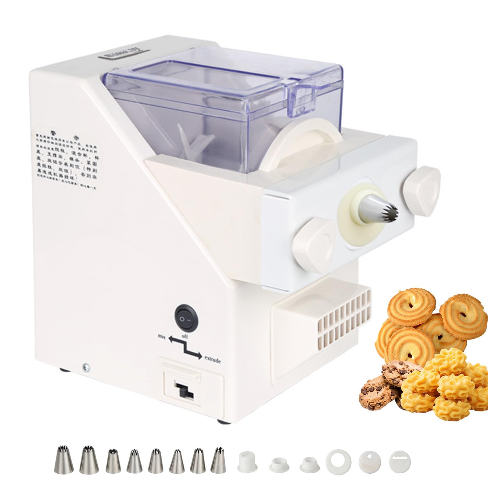 Presse à biscuits électrique 180 W avec 8 buses, haute efficacité 50-60 tr/min, facile à utiliser pour les cuisines et les boulangeries