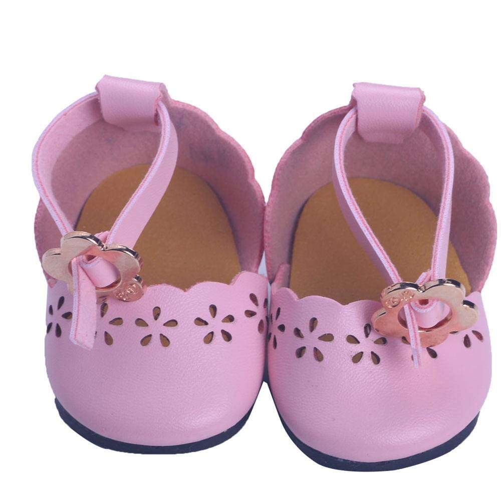 Aeromdale Scarpe da bambola scarpe piatte per bambole americane da 46 cm, accessori per bambole, giocattoli - azzurro - 1 paio