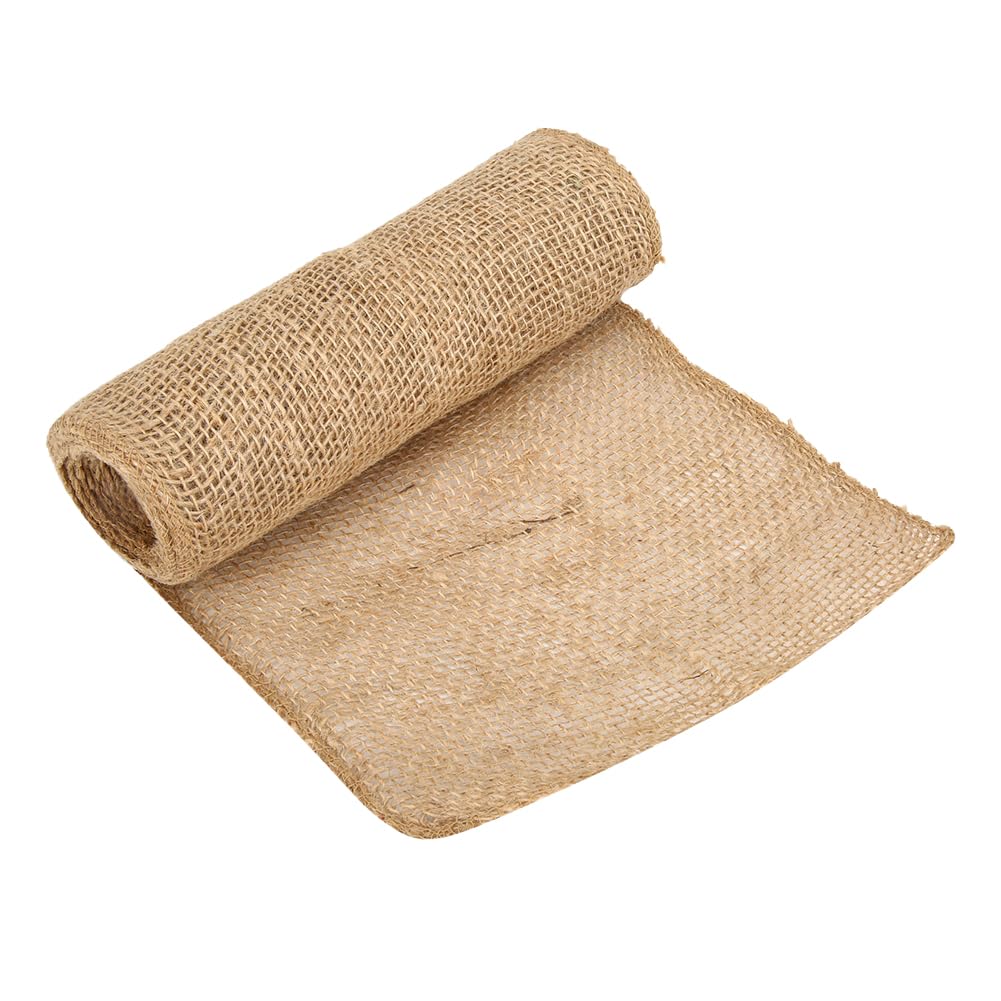 Joyzan Jute Cloth Natural Jute Burlap Tree Wrap Rolls, Cold Proof Trunk Guard Protector Wraps Fabric Plants Bandage Anti Freeze Frost Protection Cover Maintenance Cloth Shrub Packing For Winter Outdoor 20X300cm