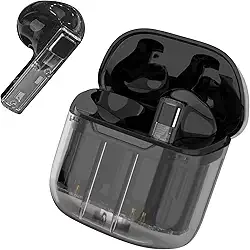 Fone de Ouvido Bluetooth 5.3 Wireless, Som Hi-Fi Estéreo, Cancelamento de Ruído, Toque Inteligente, Bateria Longa, Microfone, Compatível com Android e iO