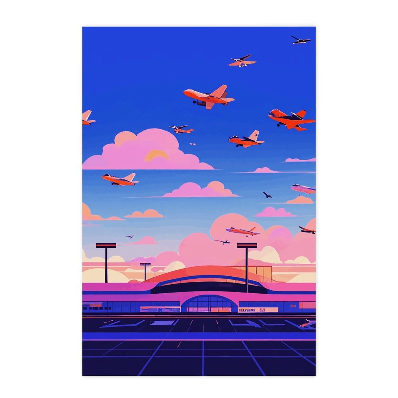 Avion volant decor vintage affiche murale pour creer un salon cosy etevasif