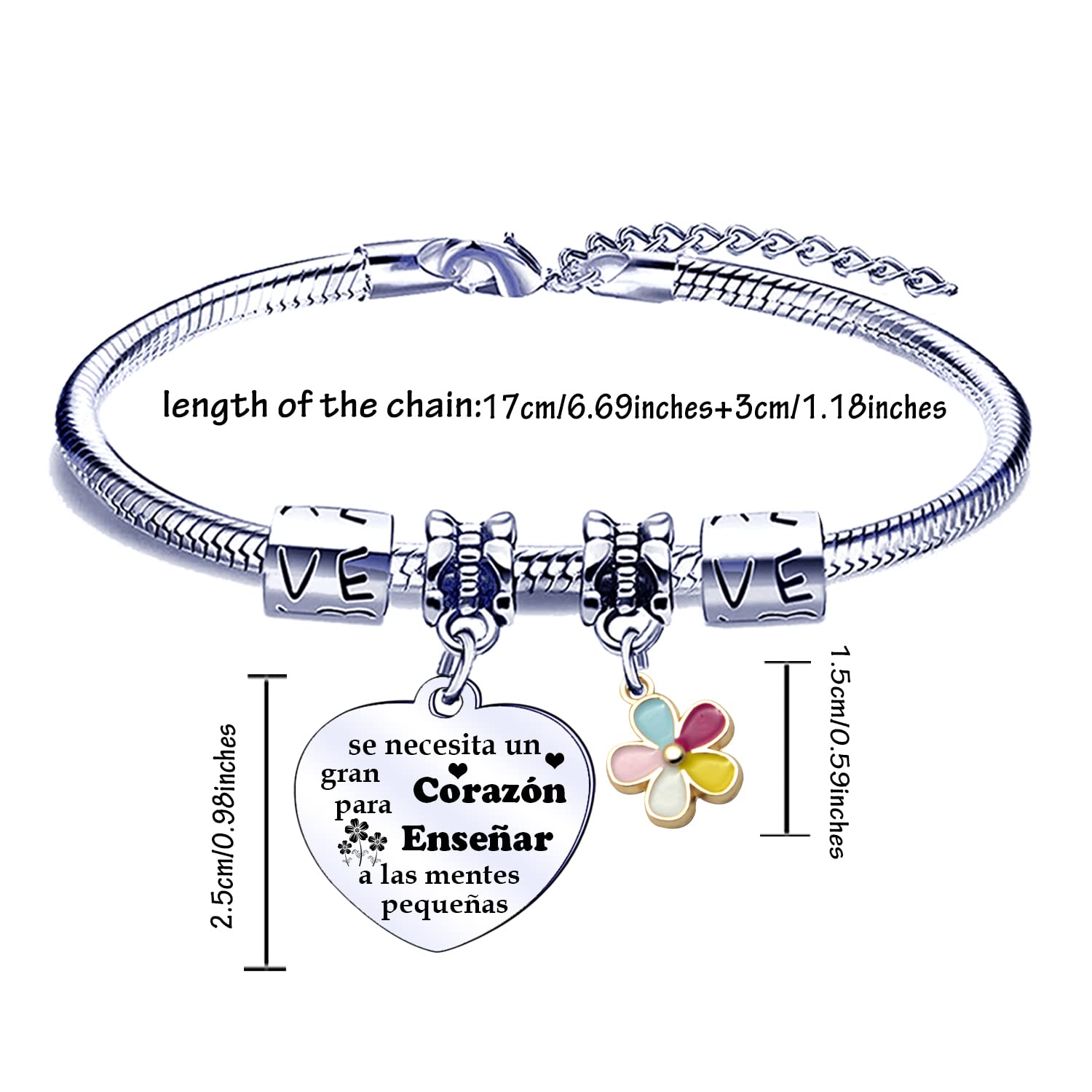 Pulsera Maestro Profesora Regalo Graduación Cumpleaños