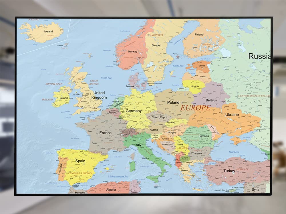 Amazon.co.jp: Hotdogger 世界地図 ヨーロッパ地図 MAP Europe