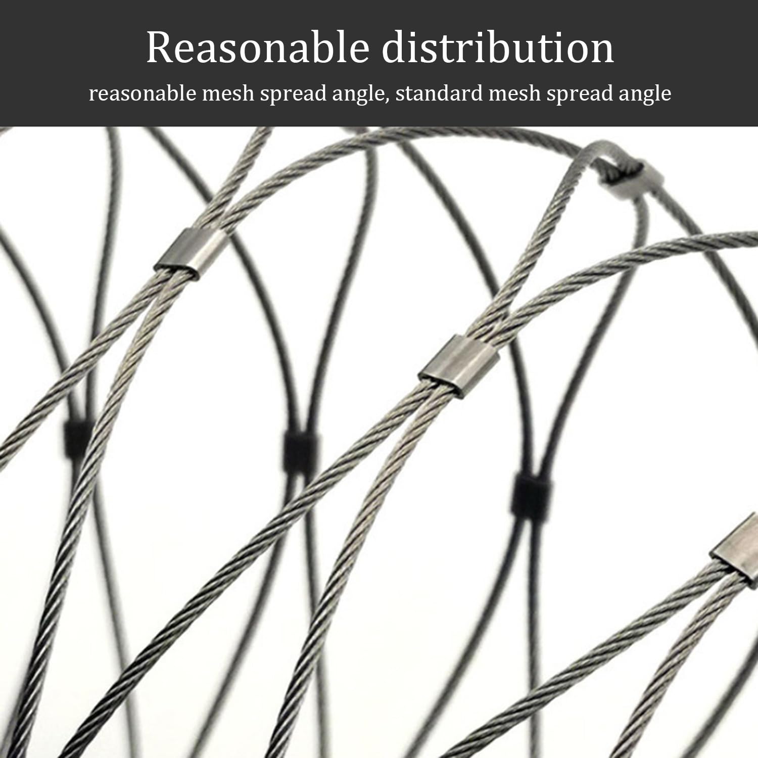 304 Rete In Corda Di Acciaio Inossidabile,Diametro Filo 2mm Rotolo Di Rete,Multifunzionale,Protezione Di Sicurezza,Recinzione Per Animali,Non Elettrificato,Foro 10 cm(1x3m)