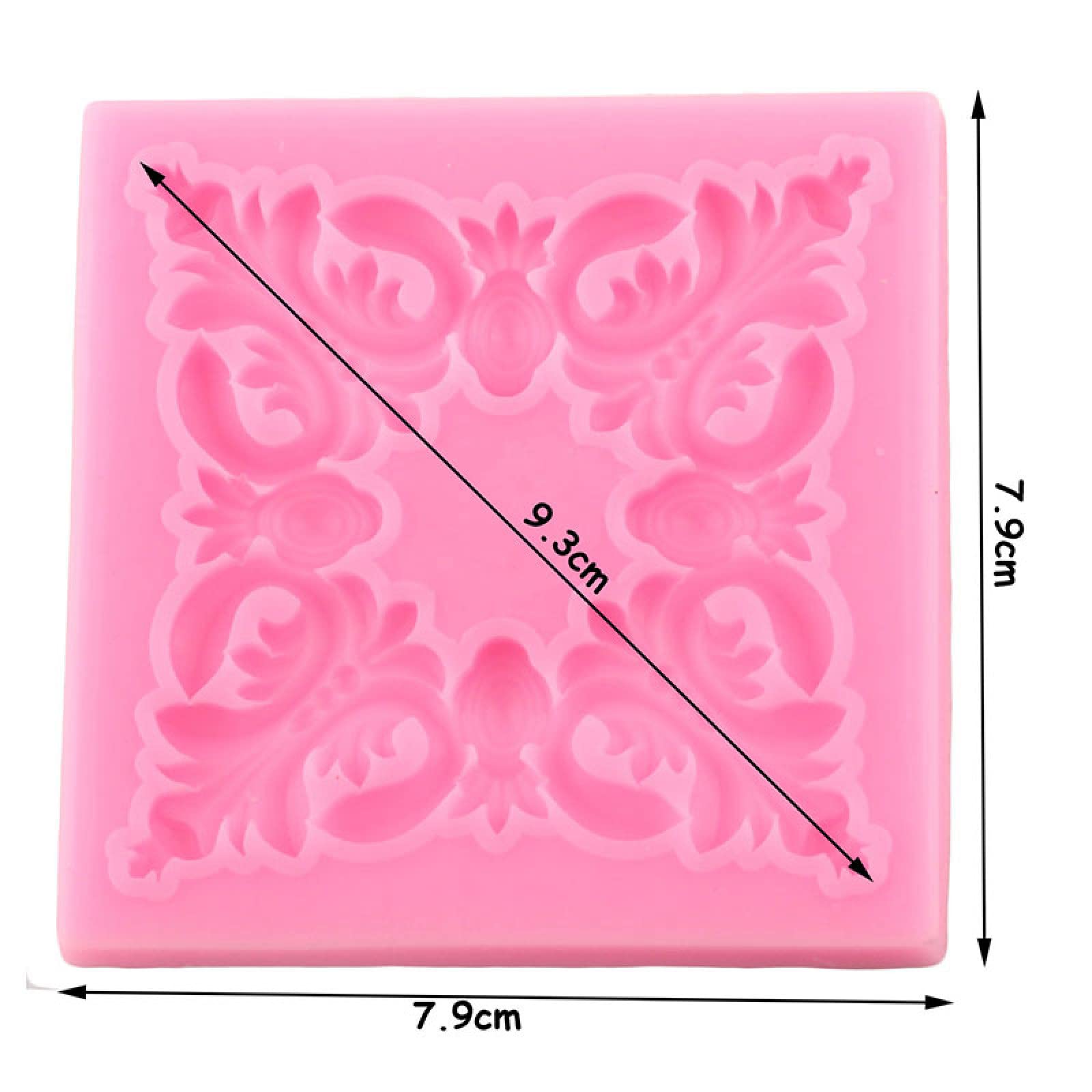 Stampi da forno in silicone 3D fiore pizzo stampi da forno in silicone scorrimento stampo fondente strumenti per decorare torte caramelle cioccolato stampi 4 pezzi