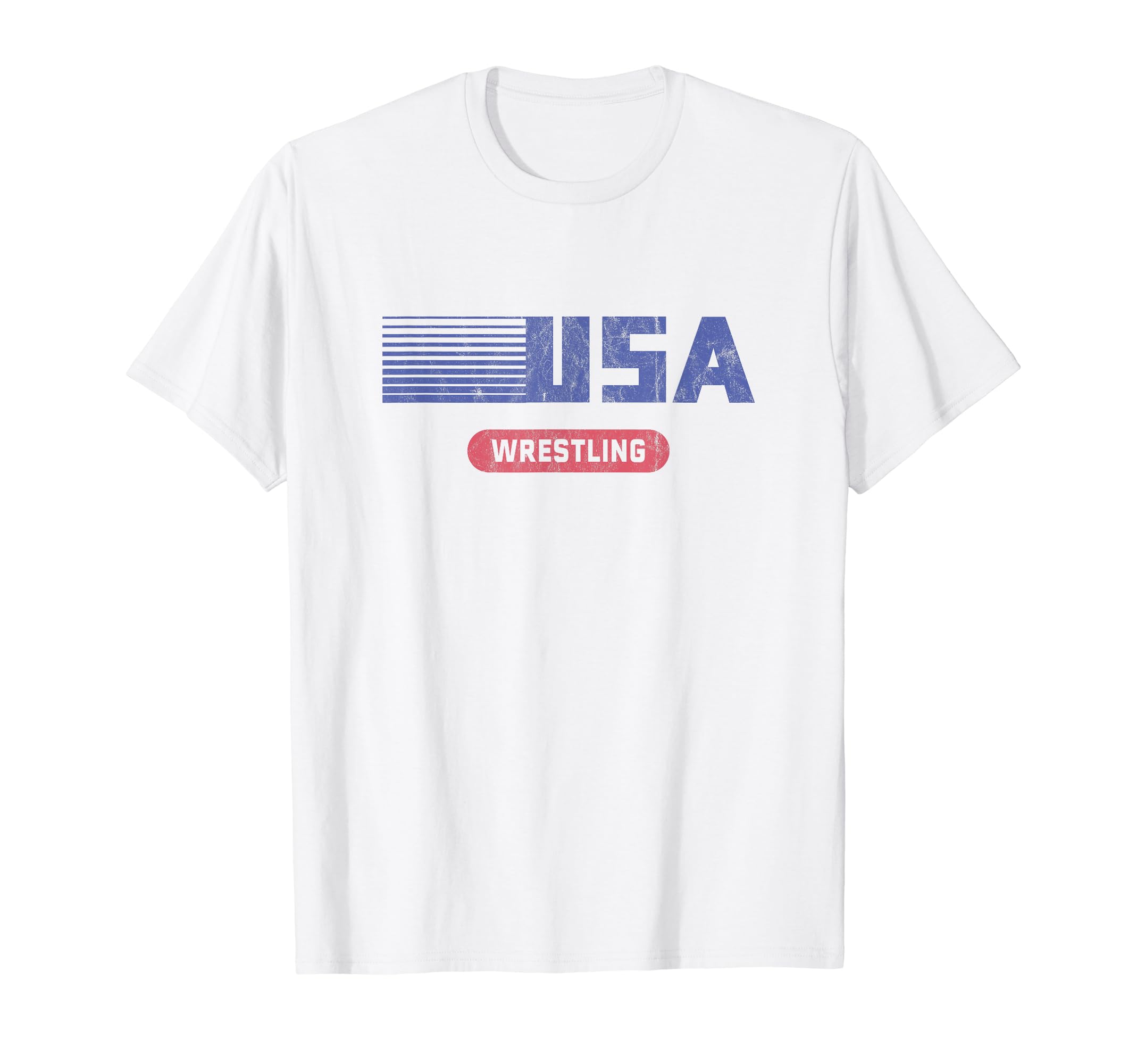 USA 2020 Team SportsRetro USA 2020 Team American Wrestling Vintage T-Shirt