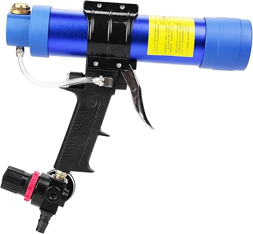 Pistola de calafateo neumática ajustable Set 310ML Air Rubber Guns Blue Glass Glue Herramientas de calafateo
