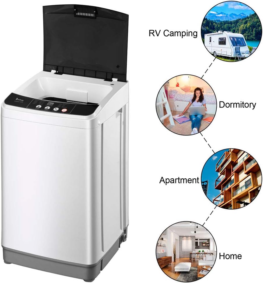 Up To 40% OFF Z okop Full-Automatic Washing Machine with LED Display Portable Compact Laundry Washer Spin with Drain Pump,10 programs 8 Water Level Selections (Gray 10lb) Black Friday - 70% OFF Z okop Full-Automatic Washing Machine with LED Display Portable Compact Laundry Washer Spin with Drain Pump,10 programs 8 Water Level Selections (Gray 10lb)