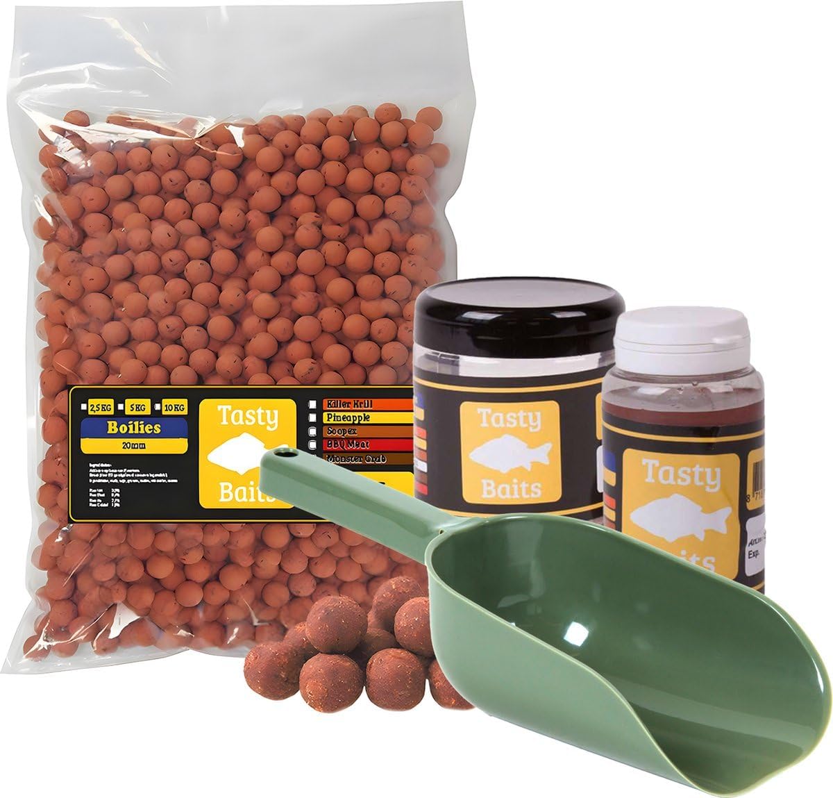 Tasty Baits Boilies Set Complete - Monster Crab - Karp Fishing - Karp Przynęta - Karp Wałek karpia