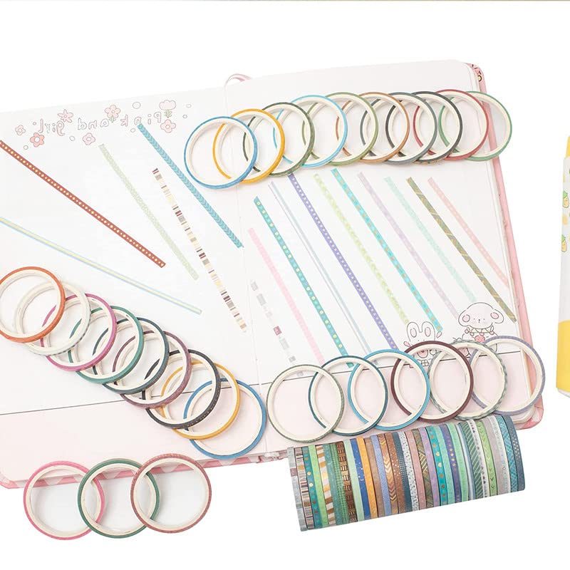 60 rolek Chudy Gold Washi Tape Set Dekoracyjna taśma Washi Glitter Naklejka