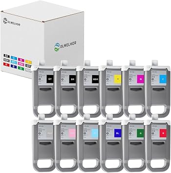 12 Color PFI-706 Compatible Ink Cartridge Replacement for Canon PFI 706 Ink Cartridge Tank Set, for Canon imagePROGRAF iPF8300 iPF8300S iPF8400 iPF8400S iPF9400 iPF9400S Printers, 700ml